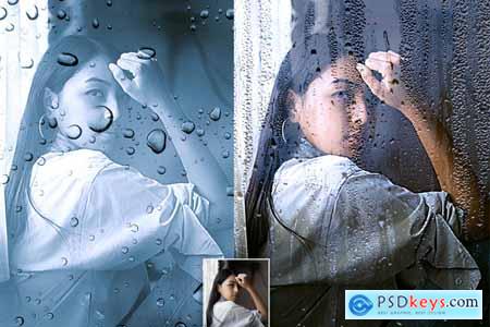 Wet Glass Effect Photoshop Action 5343501