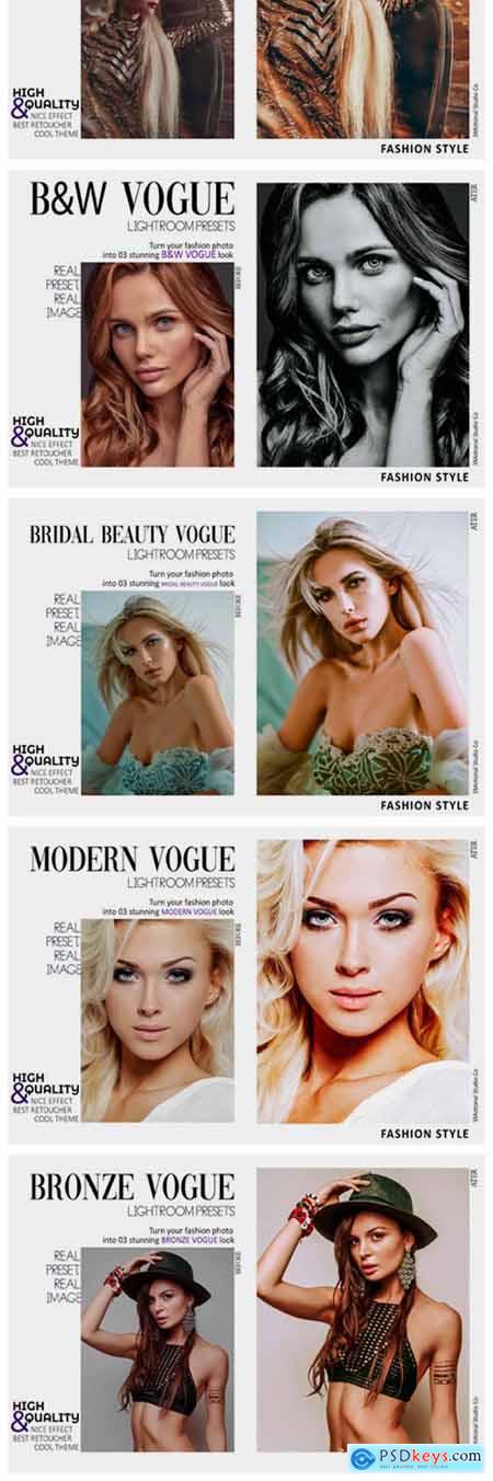 25 Vogue Photoshop Actions, ACR Presets 8615608