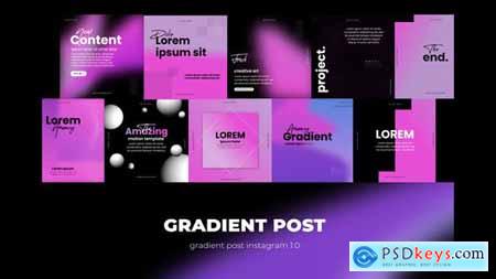 Typography gradient post instagram 30552602