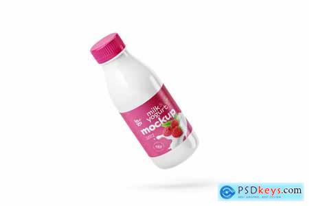 Download Creativemarket Small Yogurt Milk Bottle Mockup 5891639