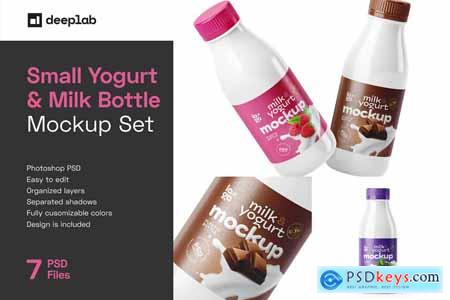 Small Yogurt & Milk Bottle Mockup 5891639