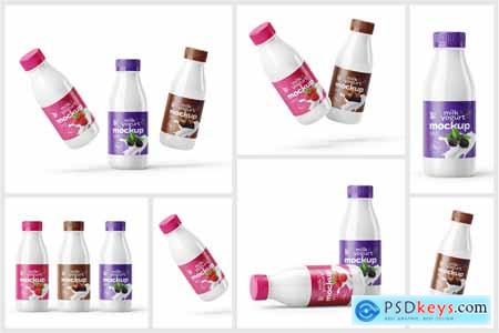 Download Creativemarket Small Yogurt Milk Bottle Mockup 5891639