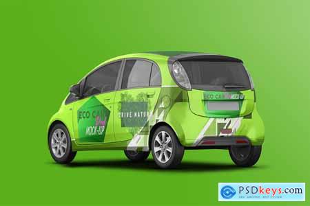 Realistic Electric Car PSD Mockup 5742767