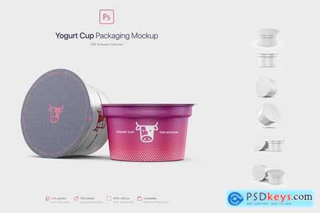 Yogurt Cup Packaging Mockup 5779934