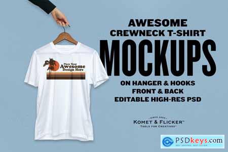 Realistic T-shirt Mockups on Hangers 5778795