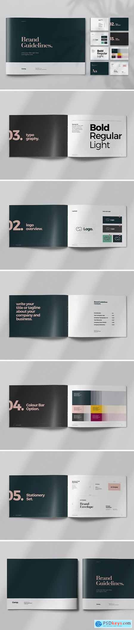 Black and Green Brand Guideline Brochure Layout