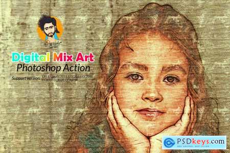 Digital Mix Art Photoshop Action 5794990