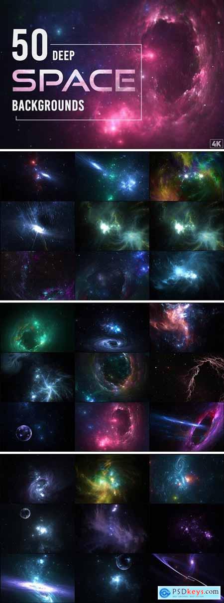 50 Deep Space Backgrounds - Vol. 1