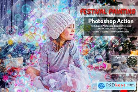 Festival Painting Photoshop Action 5710845