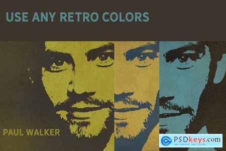 Poster Retro Color Effect Photoshop 4889884