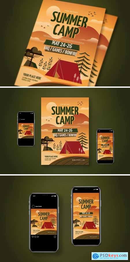 Summer Camp Flyer Set