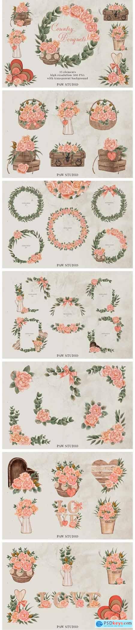 Roses Frames Bouquets Borders Wreaths 8566894