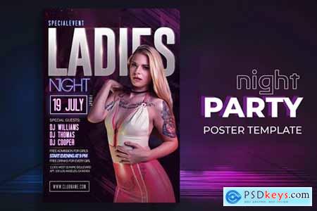 Ladies Club Event Party Poster