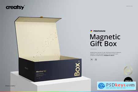 Magnetic Gift Box Mockup Set 3901021