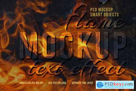 Flame text effect - MockUP 5794691
