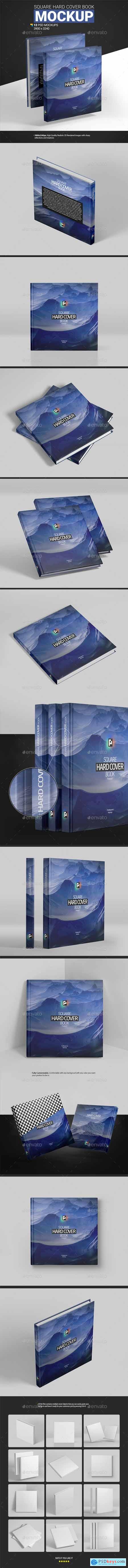 Square Hard Cover Book Mockup 30662468