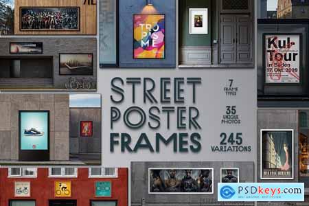Street Poster Frames - 35 mockups 3362780