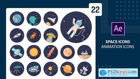 Space Animation Icons - After Effects 30893488