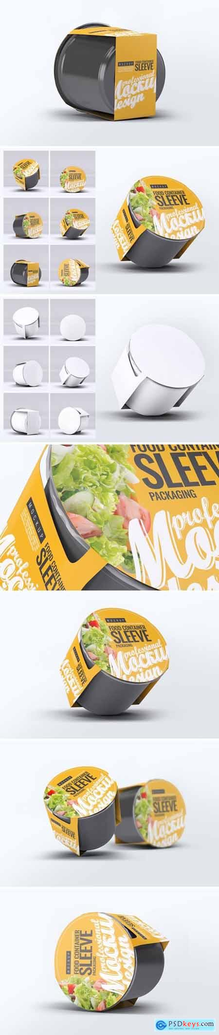 Food Container Sleeve Packaging Mock-Up v.2