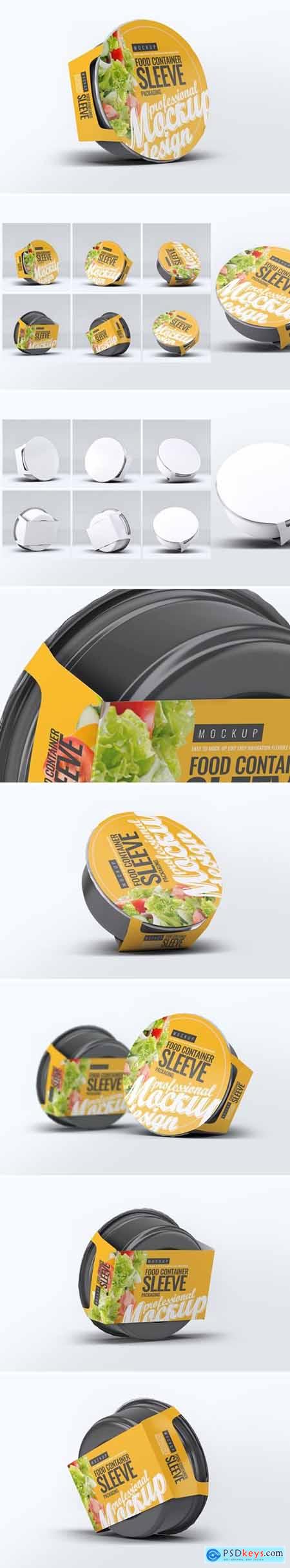 Food Container Sleeve Packaging Mock-Up v.1