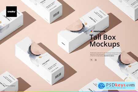 Tall Box Mockup Set 4627185