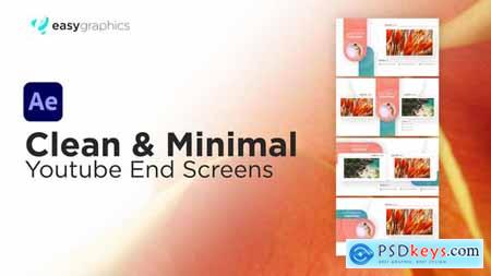 Clean & Minimal Youtube End Screens Template 30917160