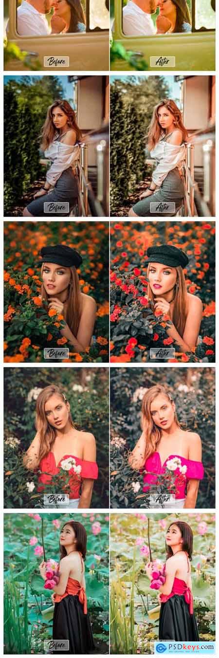 10 Pro Garden Girl Photoshop Actions 8754487