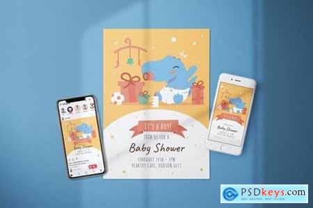 Baby Shower Invitation - Flyer Media Kit