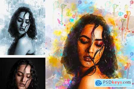 Watercolor Painting Photoshop Action 5218684
