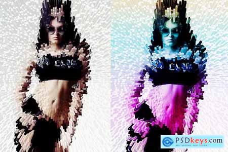Extrude Effect Photoshop Action 5895859