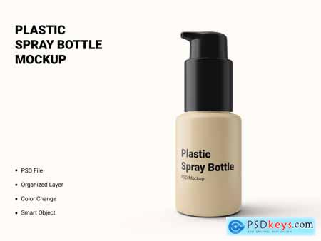 Plastic spray bottle mockup