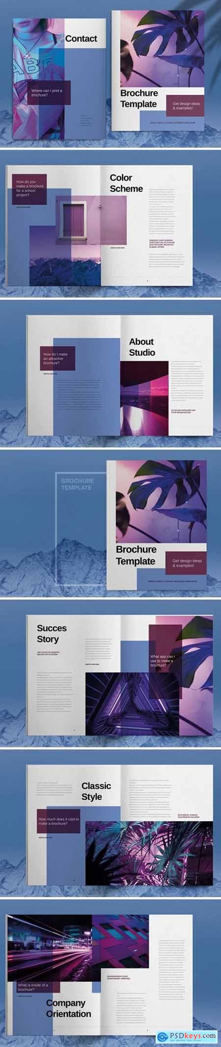 Purple Brochure Adobe Template