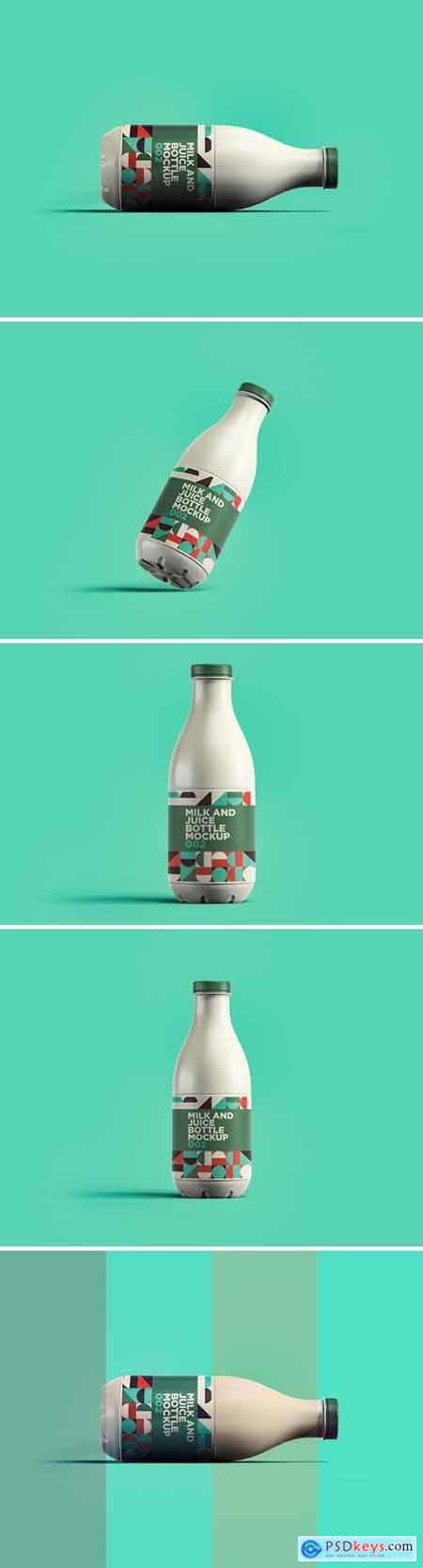 Milk And Juice Bottle Mockup 002