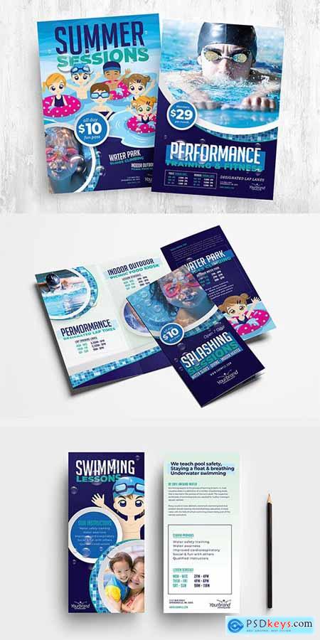 Swimming Pool Flyer & Brochure Templates Pack