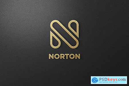 Norton Embossed Logo Mockup