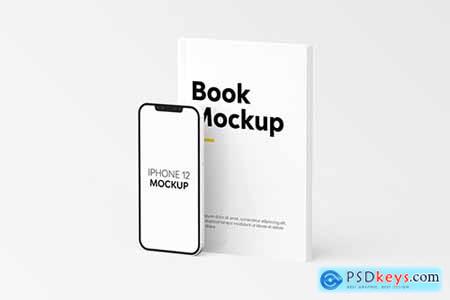 Book & iPhone 12 Mockup CTDC8XA
