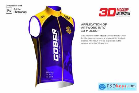 3D Mens Cyling Vest Mockup 5964085
