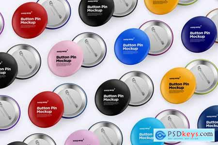 Button Pins PSD Mockups Set 5922799
