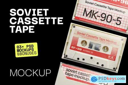Soviet Cassette Tape Mockup 5889893