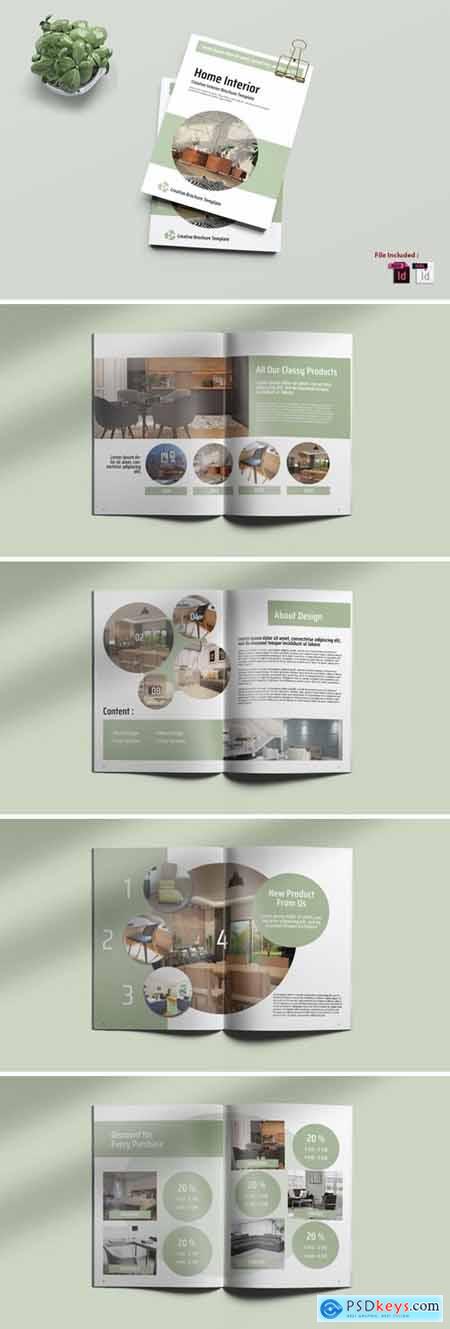 HOME - Interiors Bifold Brochure Template