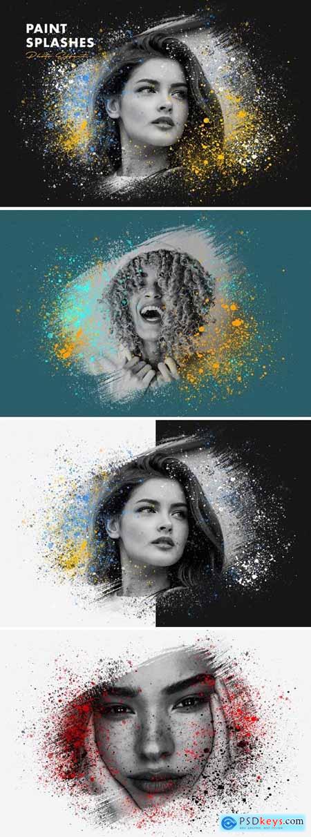 Paint Splashes Photo Effect