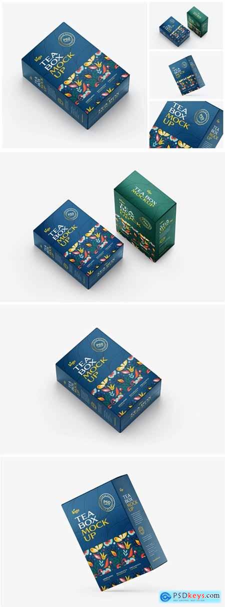 Tea Box Packaging Mockup Set906