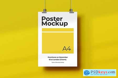 Hanging Paper Poster Mockup