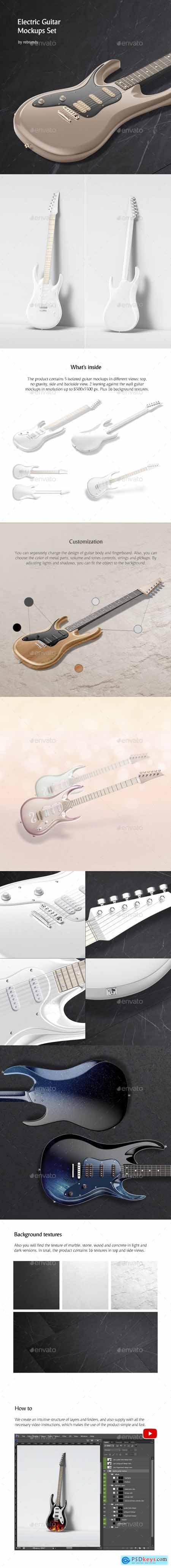 Electric Guitar Mockups Set 31088126