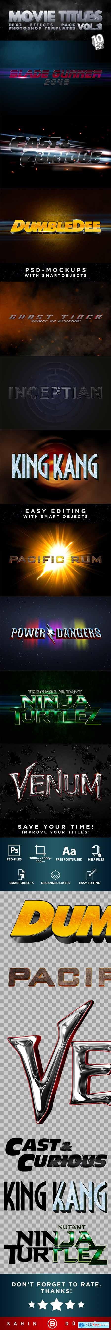 MOVIE TITLES - Vol.3 Text-Effects Mockups Template-Pack 30289874
