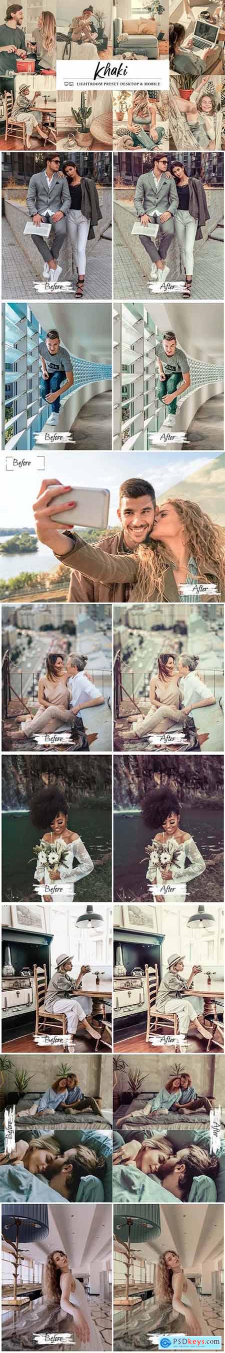 10 Khaki Mobile & Lightroom Presets 5964106