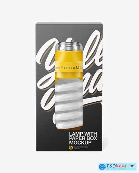 Paper Box with Lamp Mockup 76980