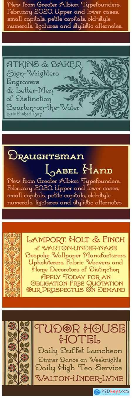 Draughtsman Label Hand Font