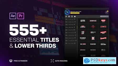555+ Essential Titles and Lower Thirds 31130393
