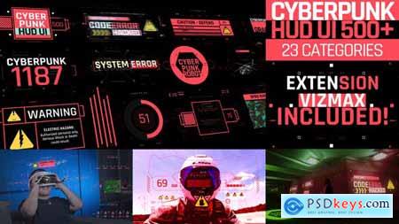Cyberpunk HUD UI 500+ 31040533